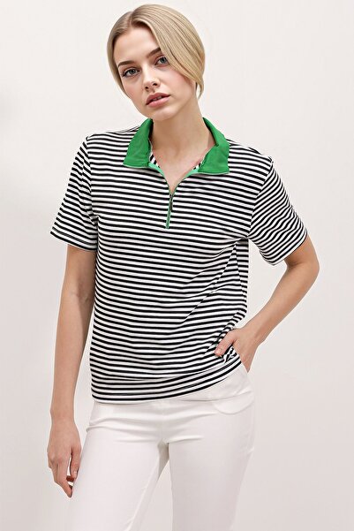 Hiccup Μπλουζάκι με ριγέ φερμουάρ BDART