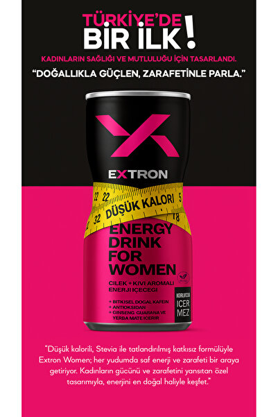 EXTRON WOMEN KADINLAR İÇİN DÜŞÜK KALORİLİ ENERJİ İÇECEĞİ