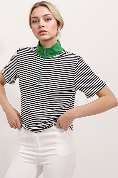 Hiccup Μπλουζάκι με ριγέ φερμουάρ BDART