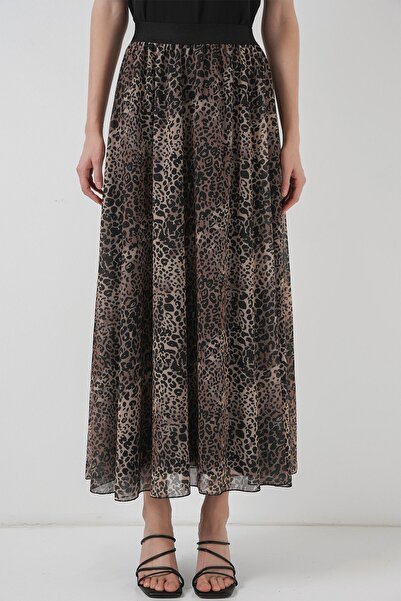 Hiccup Bdart Lined Patterned Maxi Skirt