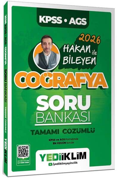 Yediiklim Yayınları 2026 KPSS AGS Coğrafya Tamamı Çözümlü Soru Bankası Hakan ...