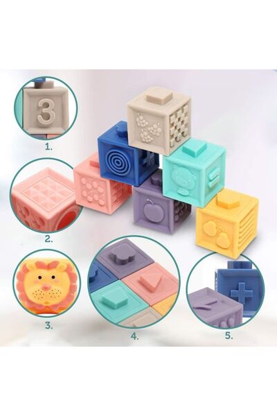 SOLTOY Set 12 jucarii de baie pentru copii, jucarii senzoriale moi, SOLTOY® Bath Animals, culori vibrante