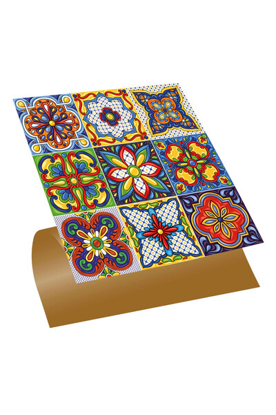 TİNK Kendinden Yapışkanlı Fayans Karnaval Karo Desenli Pvc Karo 30x30 Cm (56 ADET) 5m2