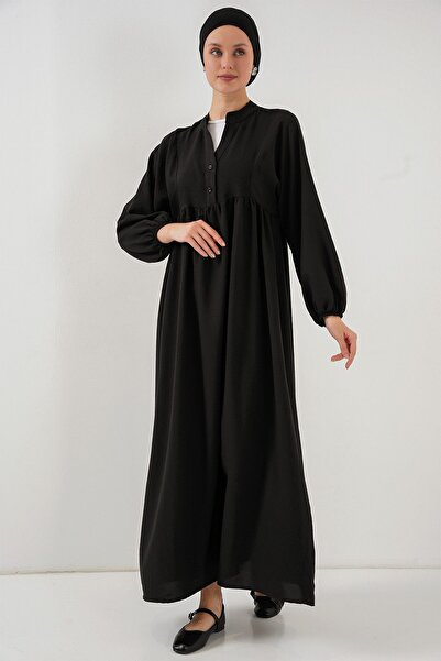 Hiccup Bdart Buttoned V-Neck Maxi Dress