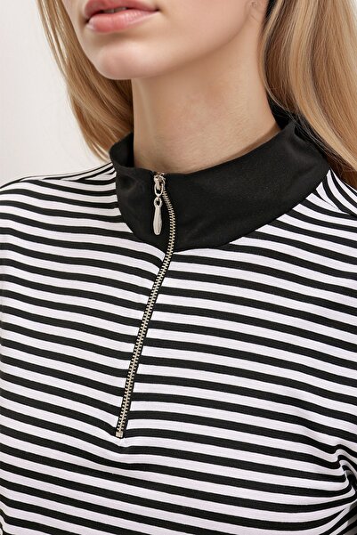 Hiccup Μπλουζάκι με ριγέ φερμουάρ BDART