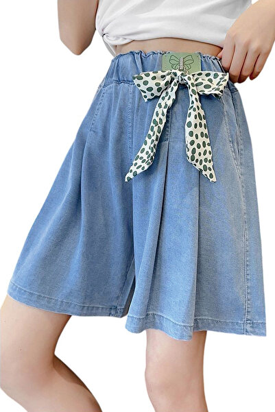 Song Feng Ya Summer Casual Jeans for Girls Solid Color Girls Loose Denim Shor...