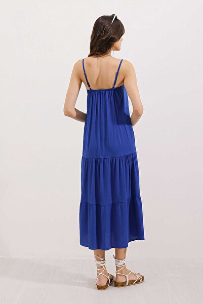 Hiccup Rochie midi confortabilă BDART cu guler pătrat