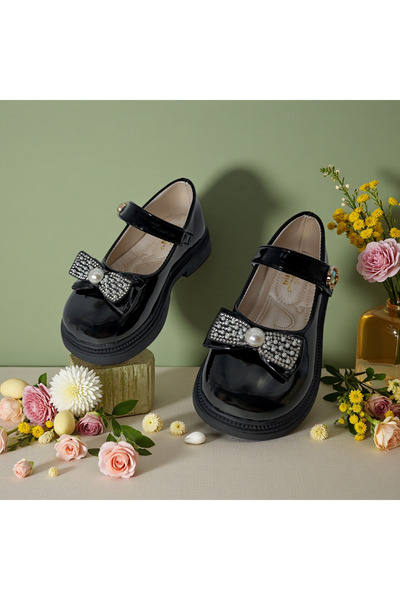 OEM Casual shoes for children, versatile, rhinestone and pearl appliqués, XA-2542