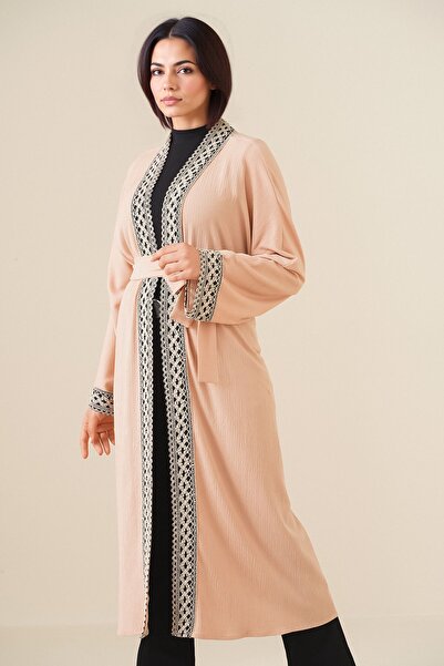 Hiccup Bdart Shawl Collar Embroidered Long Kimono