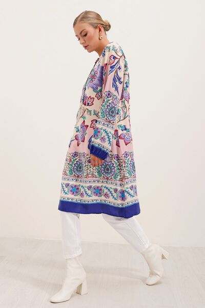 Hiccup Bdart Shirt Collar Embroidered Midi Dress