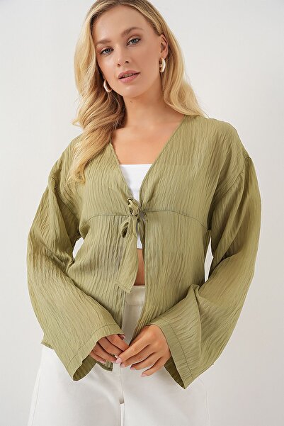 Hiccup Μπλούζα με λαιμόκοψη σε σχήμα V με κορδόνια BDART