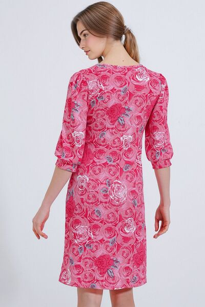 Hiccup BDART Μίντι φόρεμα με λουλούδια με τρία τέταρτα μανίκια