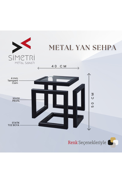 Simetri Art Metal Orta Sehpa