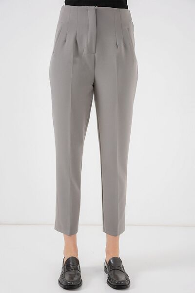 Hiccup BDART Yüksek Bel Dar Kalıp Bilek Boy Krep Pantolon