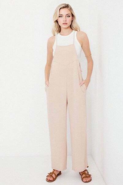 Hiccup Bdart Relaxed Fit Square Neck Wide Leg Jumpsuit