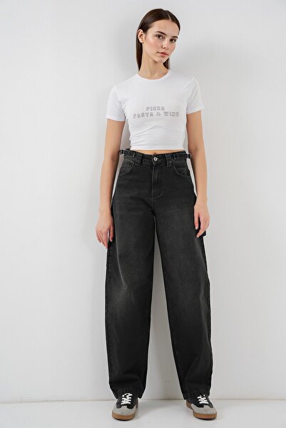 Hiccup Bdart High Waist Wide Leg Jeans