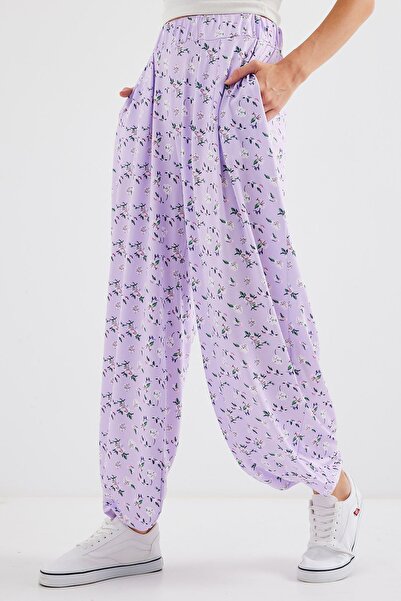 Hiccup Pantaloni casual cu picioare largi cu modele florale BDART