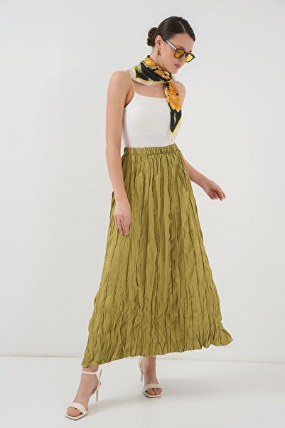 Hiccup Bdart Lined Textured Maxi Skirt