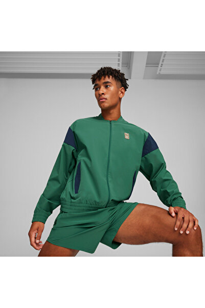 Puma Mens x First Mile Running Jacket - Green
