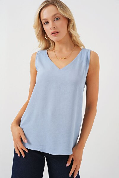 Hiccup Bluză fără mâneci cu decolteu în V texturat BDART