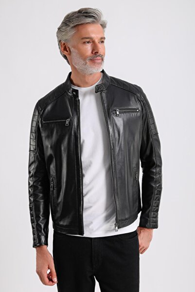 MQ Leather Maroquın Leather Georges Erkek Spor Deri Mont