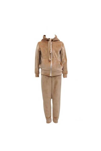 L-line fashion Children's velvet suit, two pieces, BEIGE, 110-116 cm, 5-6 years