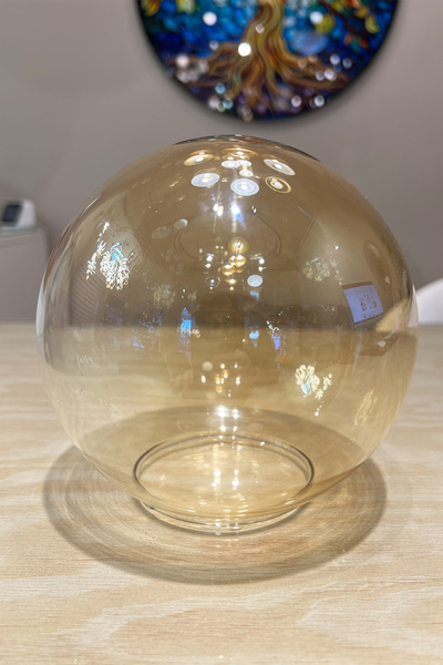 MINIMAL ETICARET VE BILGI TEKNOLOJILERI Globe Avize Camı 15cm Bal Sarı