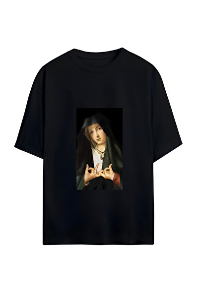 GraffTee تي شيرت قطني كبير الحجم للجنسين من راهيب