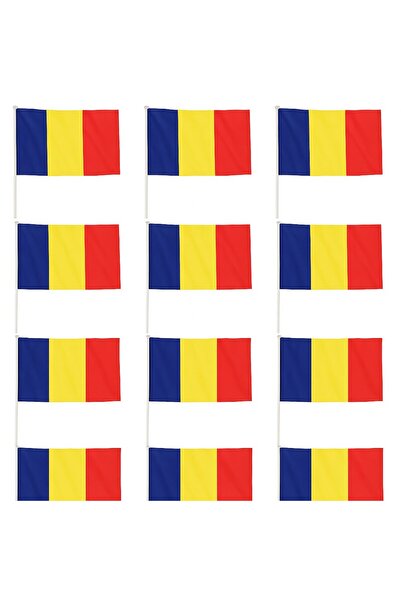 Flippy Set of 12 Tricolor Hand Flags, Flippy, Size 20x30 cm, Flag, Flag