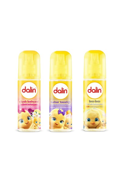 Dalin Bebek Kolonyası 150 ml 3 lü Karma Set / Bıcı Bıcı - Çiçek - Bahar