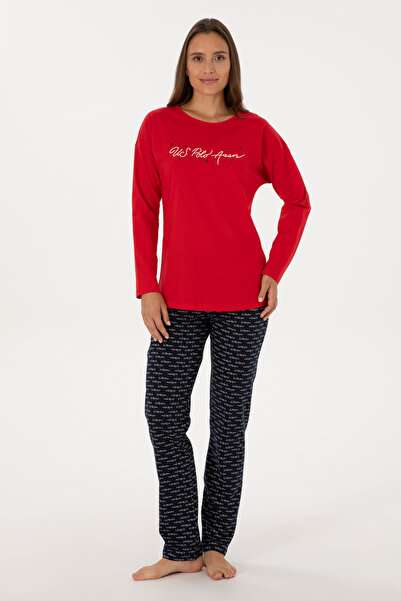 U.S. Polo Assn. Kadın Kırmızı Pijama Takımı 50318886-VR030