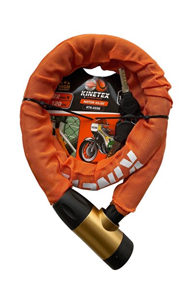 MUBX Motorsiklet Kiliti Güçlendirilmiş Kesilmez Çelik Halat Motor Kilidi 22mm 1,2Metre Motor Zinciri