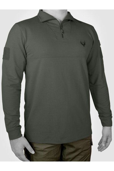 Mudeir Tactical Tshirt Long Sleeve Cemre Khaki Operation,Anti-Sweat,Long Sleeve,Tactic