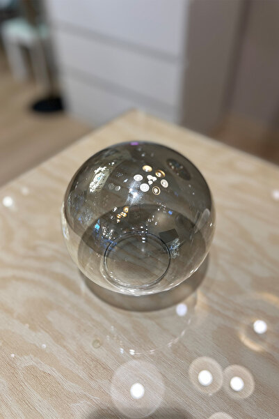 MINIMAL ETICARET VE BILGI TEKNOLOJILERI Globe Avize ve Abajur Camı 15cm Silver Chrome ( FÜME )
