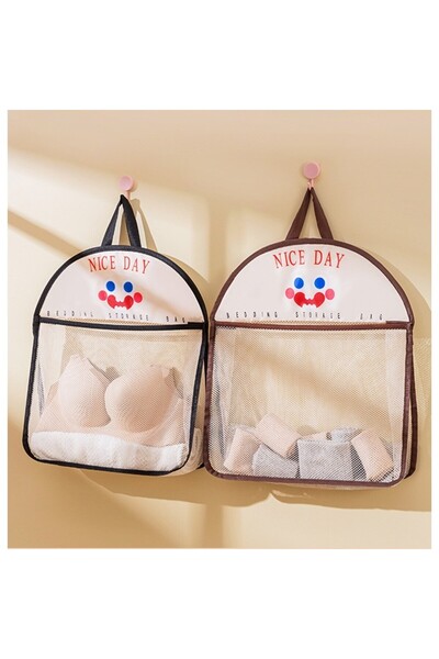 Flippy Storage Bag, Hanging Pouch, Multifunctional, Mesh, 40 x 10 x 44 cm, Black