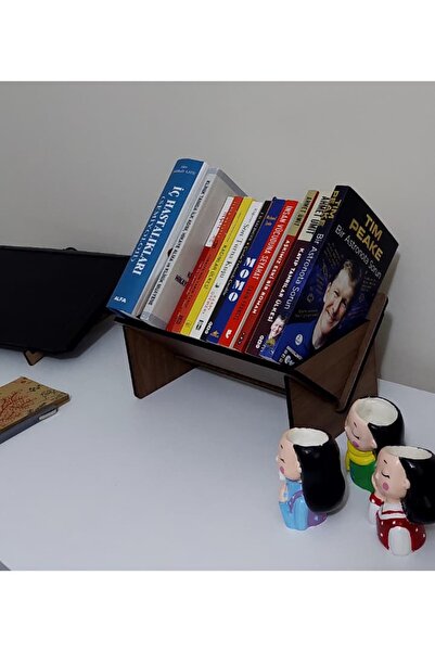 aswood Masaüstü Ahşap Kitaplık Düzenleyici Raf Organizer Dekoratif