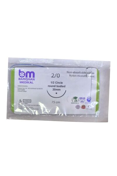 barishan medikal Eğitim Dikiş Seti -1 Çantalı Seyahat Öğrenci Asistan Seti Dikiş Pedli 3 Parça Dikiş El Aleti 2/0 Yuv