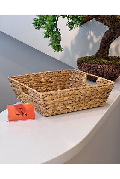 ZBERN HASIR SEPET - ÇOK AMAÇLI ÇİÇEKLİK GAZETELİK DEKORATİF / 45x31x6cm