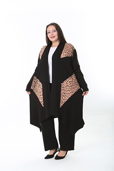 XL Modam Women's Lycra Patterned Oversized Cardigan