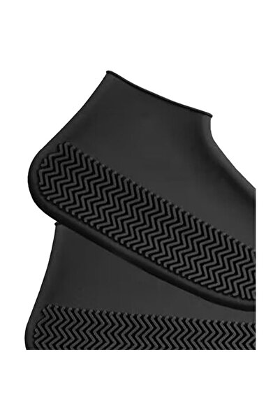 Flippy Shoe Cover, Waterproof Anti-Slip Latex, Size M (34-40), Black