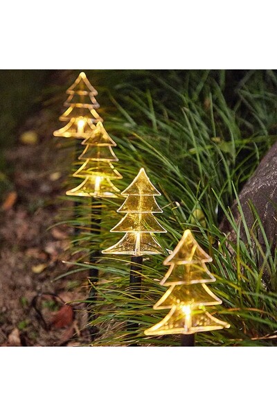 Flippy Set 5 Solar LED Lamps Outdoor Christmas Tree Style Flippy, 37 cm, Warm White