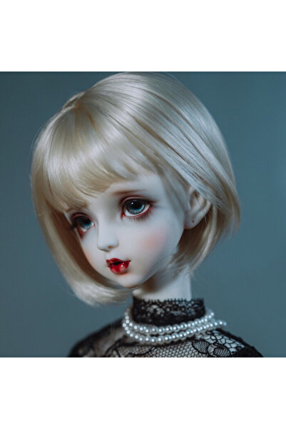 Choice 6 points bobo 1/6 Bjd Wig Accessories for Doll Light Golden Long Hair ...