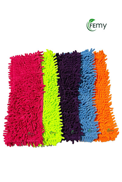 Femy 5 Adet Makarna Mop Mikrofiber Yedek Paspas Temizlik Bezleri Standart Tüm...
