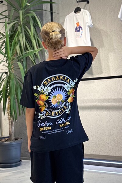 The Champ Clothing Παιδικό μπλουζάκι Oversize Valencia Orange Printed Black –...