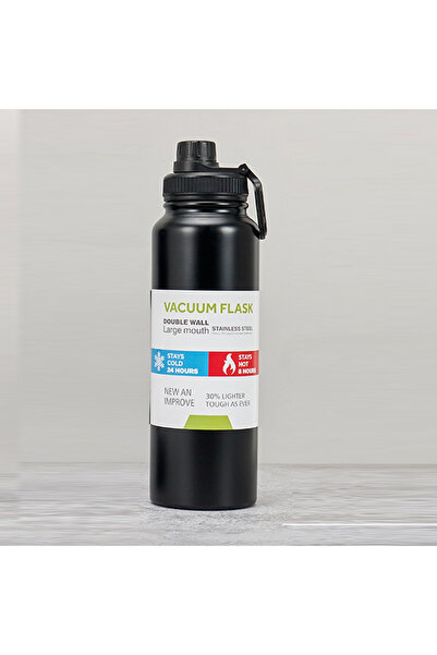 choice2 1000ML Black 600/800/1000ML Thermos Bottle Stainless Steel Car Therma...
