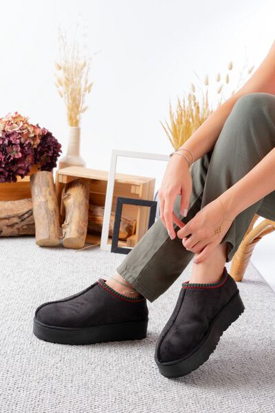 MİSSWEMODASHOES Women's Indoor Slippers with Thick Soles and Fur Inside