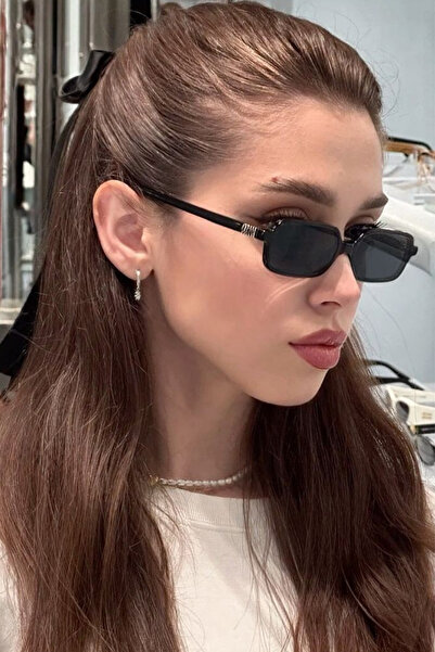 Chunky Frame Oblow Unisex Kare Siyah Lüx Yeni Sezon Kare Güneş Gözlüğü
