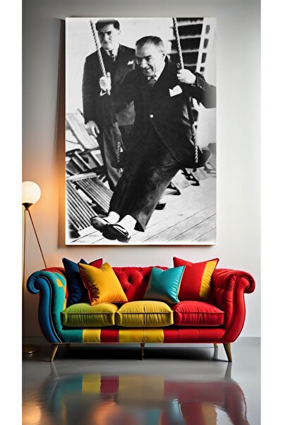 özkacar ATATURK PORTRAIT XXI Tablou decorativ pe pânză pentru casă, perete, s...