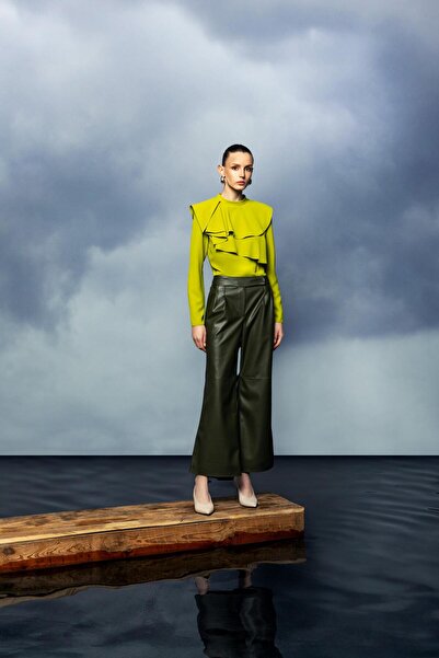 KAMEYA KISA PAÇA DERİ PANTOLON 26W20821