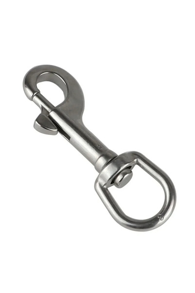 Choice 65mm 1PC 316 Stainless Steel Swivel Eye Bolt Spring Snap Hook 65/72/82/91/100/126mm Marine Diving D